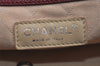 Authentic CHANEL Caviar Skin CC Logo Chain Shoulder Tote Bag Bordeaux Red 6943J