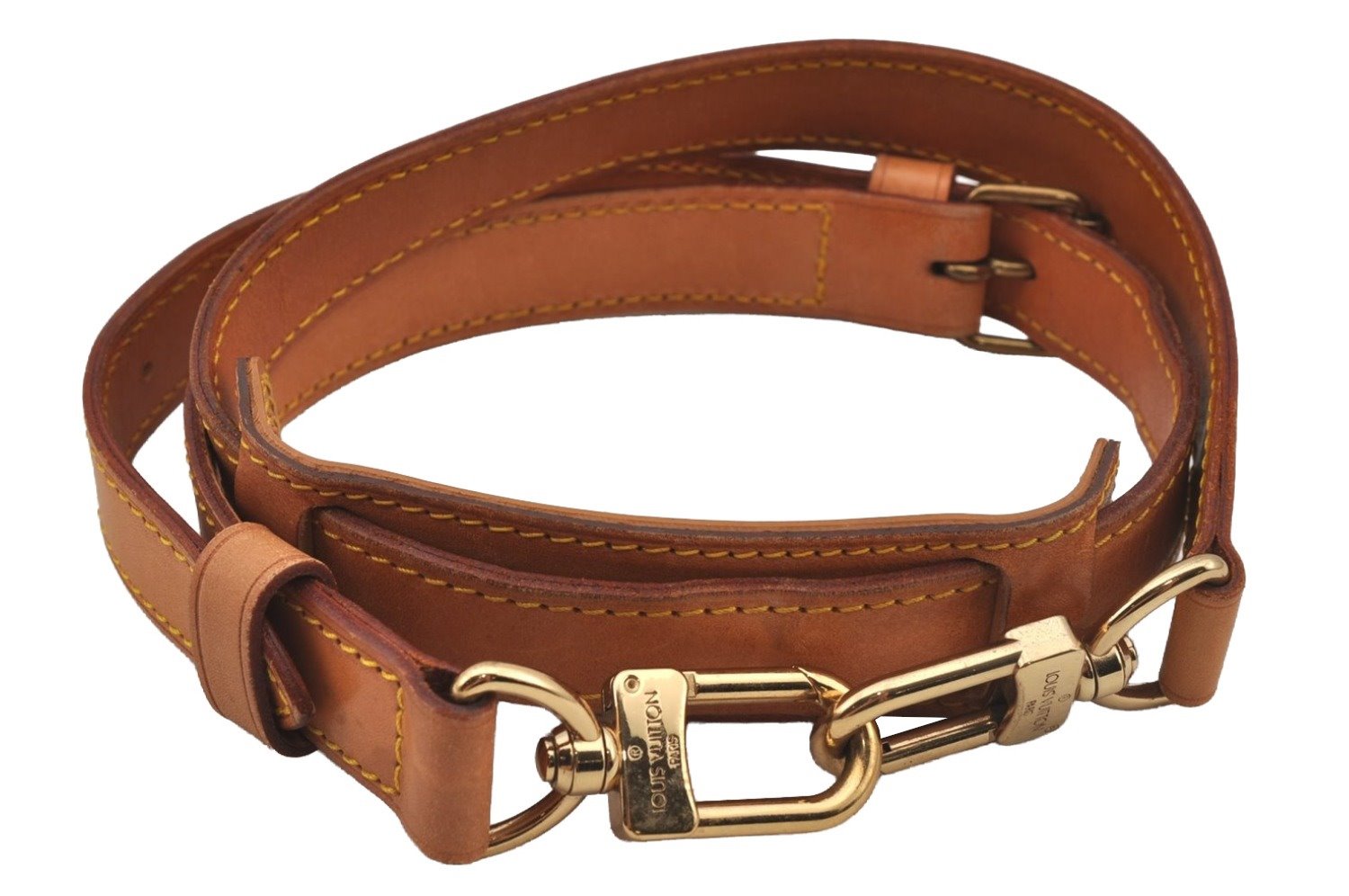 Authentic Louis Vuitton Leather Shoulder Strap Beige 36.6-43.5