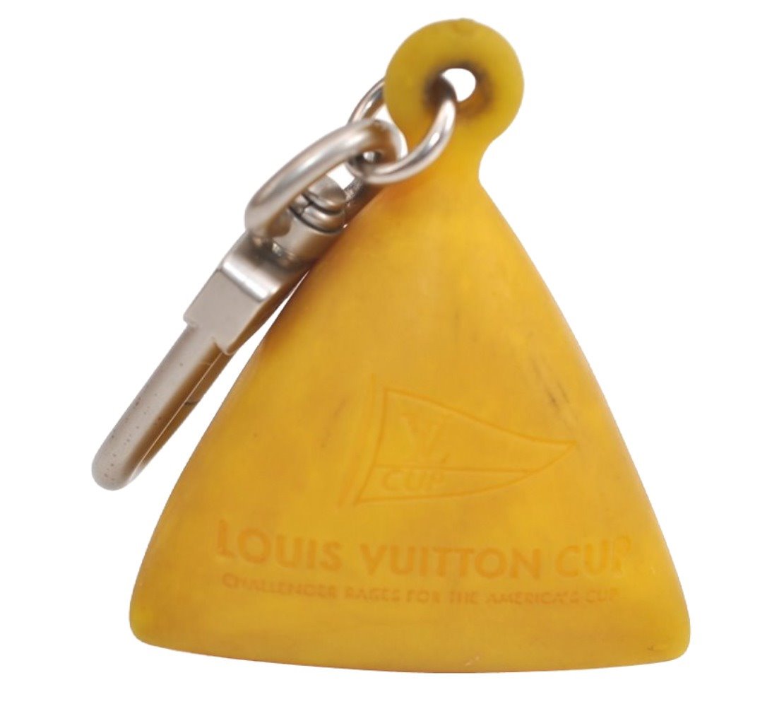 Authentic Louis Vuitton Cup Porte Cles Buoy Bag Charm Yellow M80708 LV 6947J
