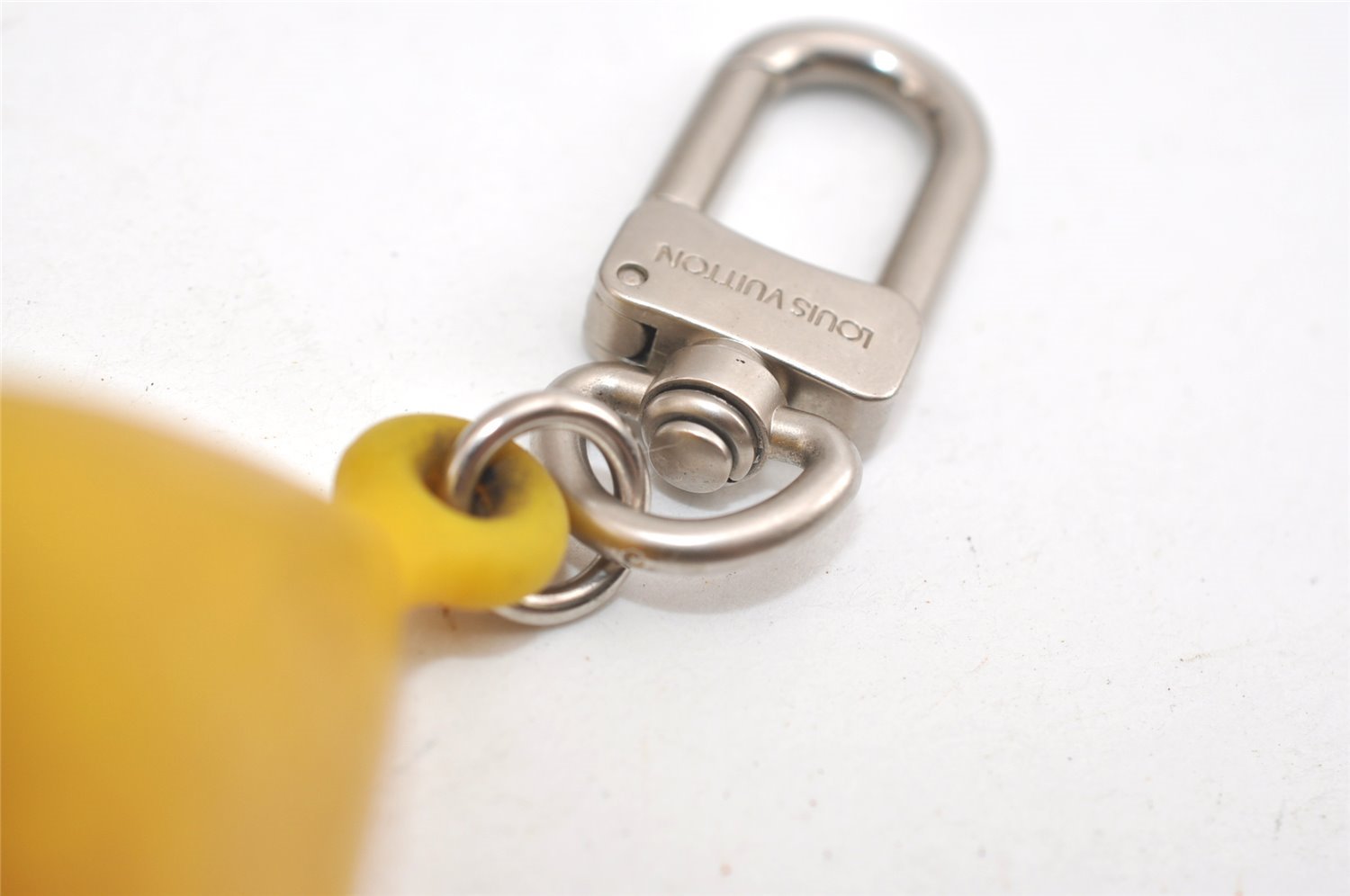 Authentic Louis Vuitton Cup Porte Cles Buoy Bag Charm Yellow M80708 LV 6947J