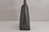 Authentic GUCCI Vintage Bamboo Shoulder Hand Bag Purse Leather Gray 6949J