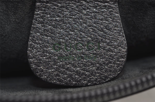 Authentic GUCCI Vintage Bamboo Shoulder Hand Bag Purse Leather Gray 6949J