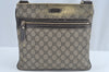 Authentic GUCCI Shoulder Cross Body Bag GG PVC Leather Brown 295257 Junk 6949K