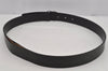 Authentic GUCCI Double G Vintage Belt Leather Size 80cm 31.5" 73920 Black 6950J