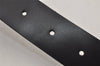 Authentic GUCCI Double G Vintage Belt Leather Size 80cm 31.5" 73920 Black 6950J
