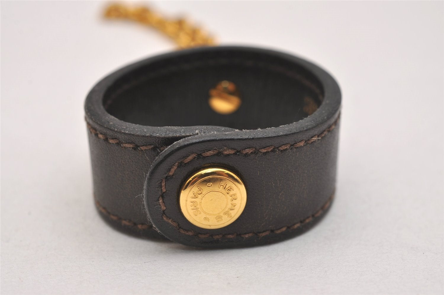 Authentic HERMES Nomade Vintage Glove Holder Leather Brown 6951J