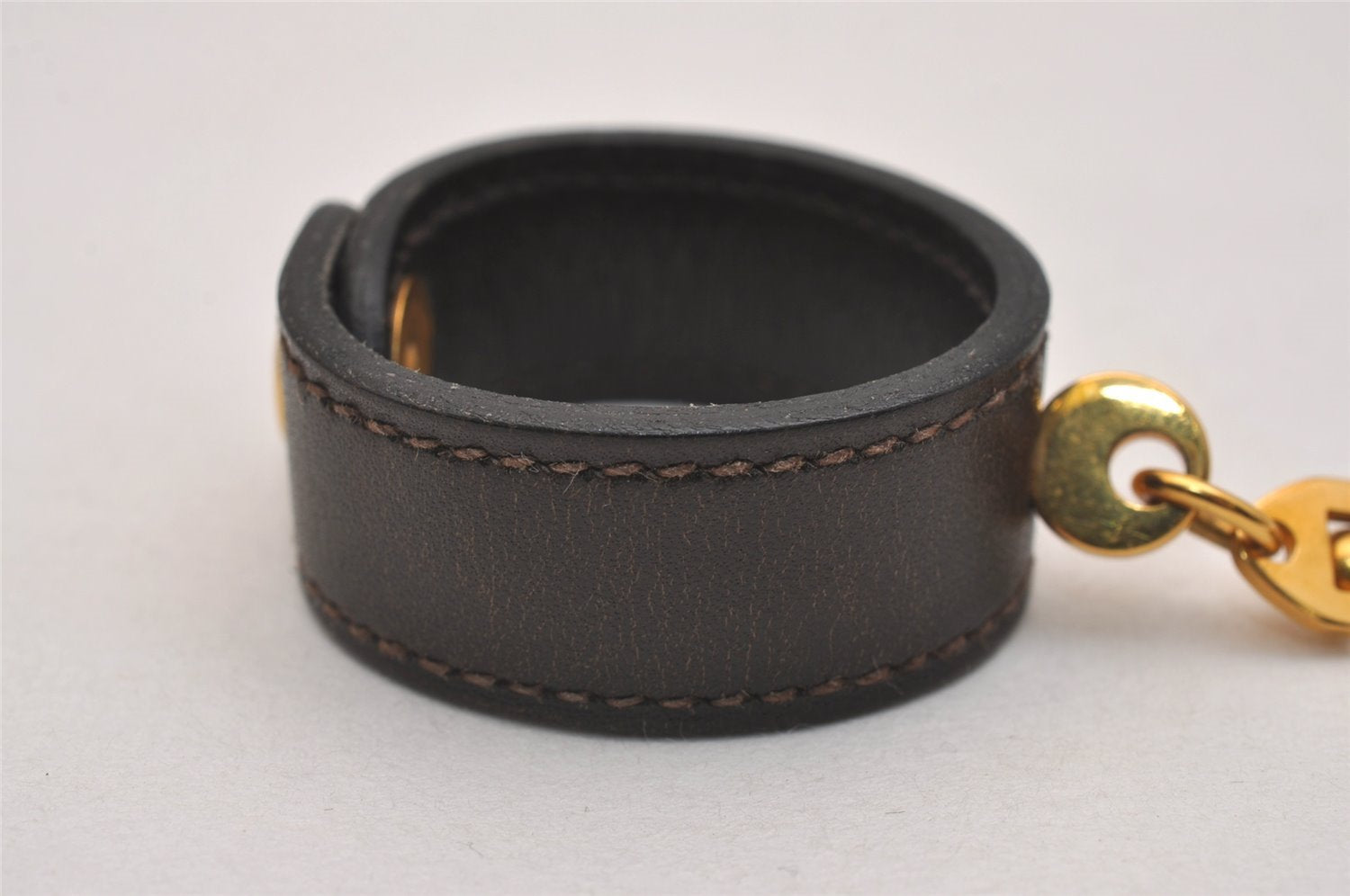 Authentic HERMES Nomade Vintage Glove Holder Leather Brown 6951J