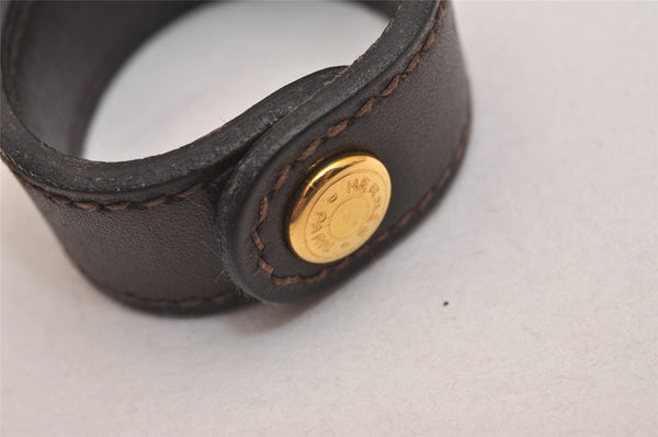 Authentic HERMES Nomade Vintage Glove Holder Leather Brown 6951J