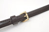 Authentic Louis Vuitton Leather Shoulder Strap Brown 41.3-46.9" LV 6952K