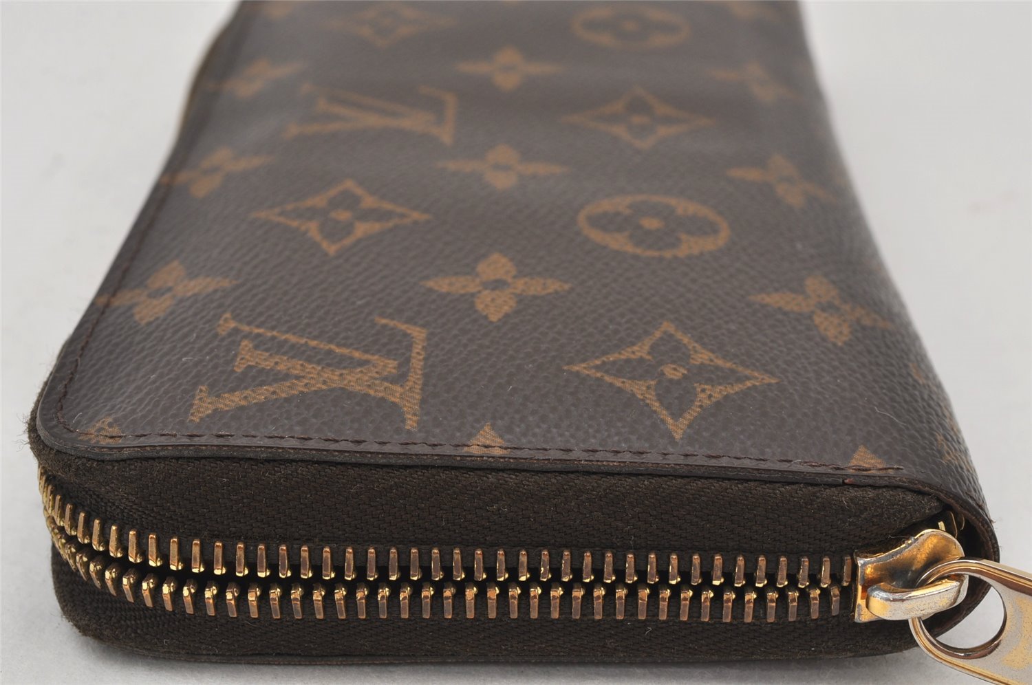 Authentic Louis Vuitton Monogram Zippy Long Wallet Purse M60017 Junk 6954K