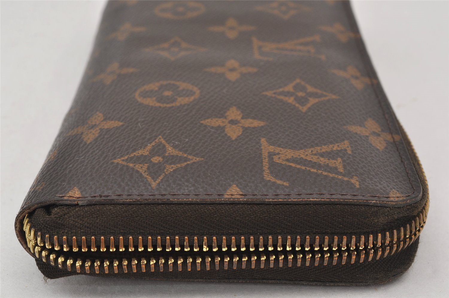 Authentic Louis Vuitton Monogram Zippy Long Wallet Purse M60017 Junk 6954K