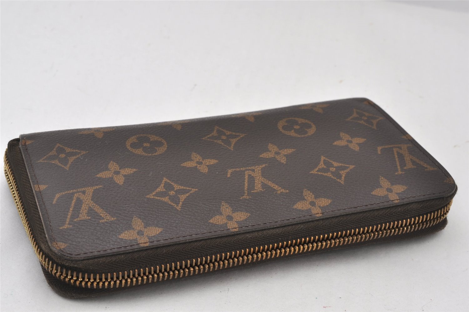 Authentic Louis Vuitton Monogram Zippy Long Wallet Purse M60017 Junk 6954K