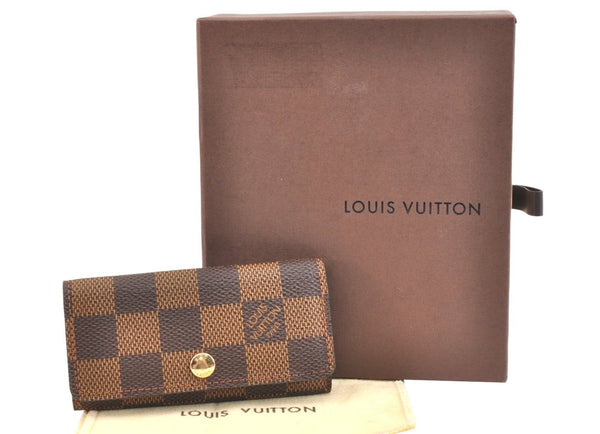 Authentic Louis Vuitton Damier Multicles 4 Key Case Holder N62631 LV Box 6955K