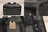Authentic GUCCI Vintage Hand Tote Bag Purse Mesh Leather Black 6957M