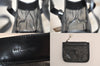 Authentic GUCCI Vintage Hand Tote Bag Purse Mesh Leather Black 6957M