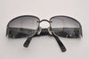 Authentic CHANEL Sunglasses CC Logos CoCo Mark Rhinestone 4117-B Black 6958J