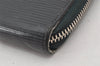 Authentic Louis Vuitton Epi Zippy Organizer Long Wallet Navy M60665 LV 6958K