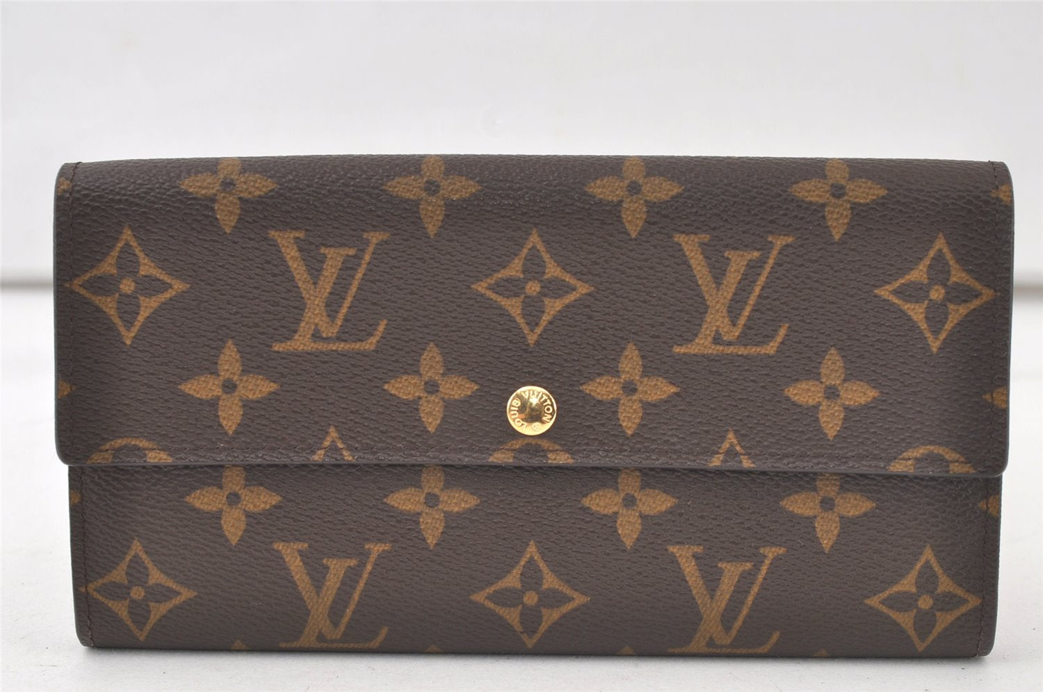 Authentic Louis Vuitton Monogram Portefeuille Sarah Purse Wallet M61734 LV 6959K