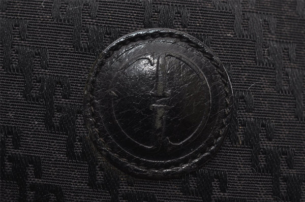 Authentic GUCCI Vintage Shoulder Cross Body Bag GG Canvas Leather Black 6960I