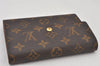 Authentic Louis Vuitton Monogram Porte Tresor Etui Papier Wallet M61202 LV 6960K