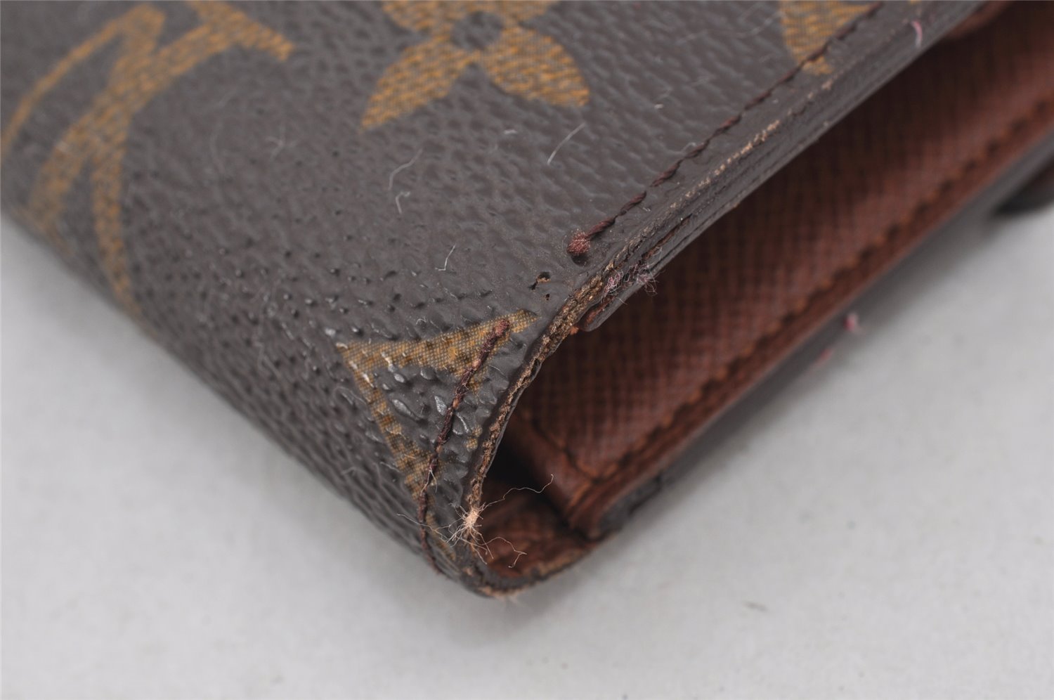 Authentic Louis Vuitton Monogram Porte Tresor Etui Papier Wallet M61202 LV 6960K