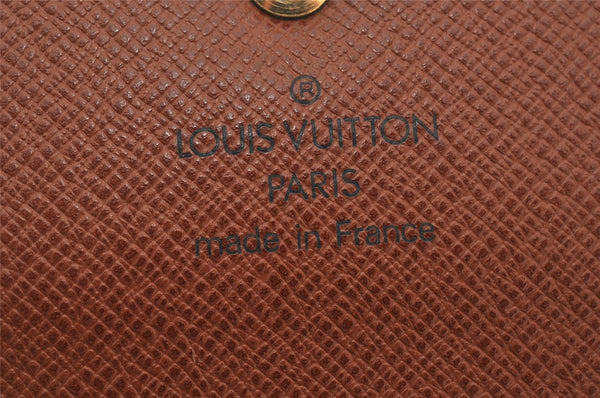 Authentic Louis Vuitton Monogram Porte Tresor Etui Papier Wallet M61202 LV 6960K