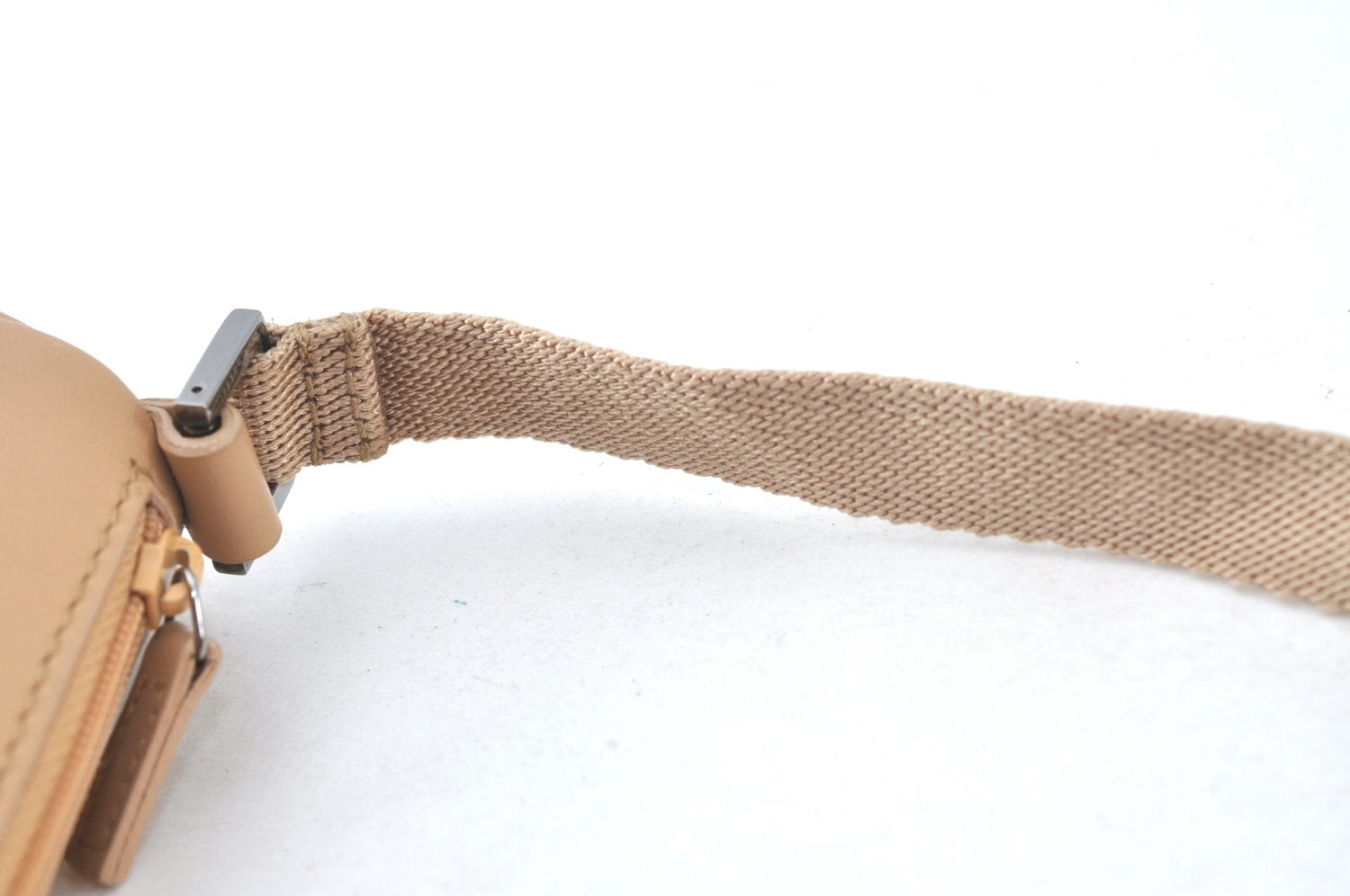 Authentic GUCCI Vintage Hand Bag Pouch Purse Canvas Leather 92820 White 6961J