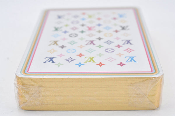 Auth Louis Vuitton Monogram Multicolor Takashi Murakami Playing Cards Box 6961K