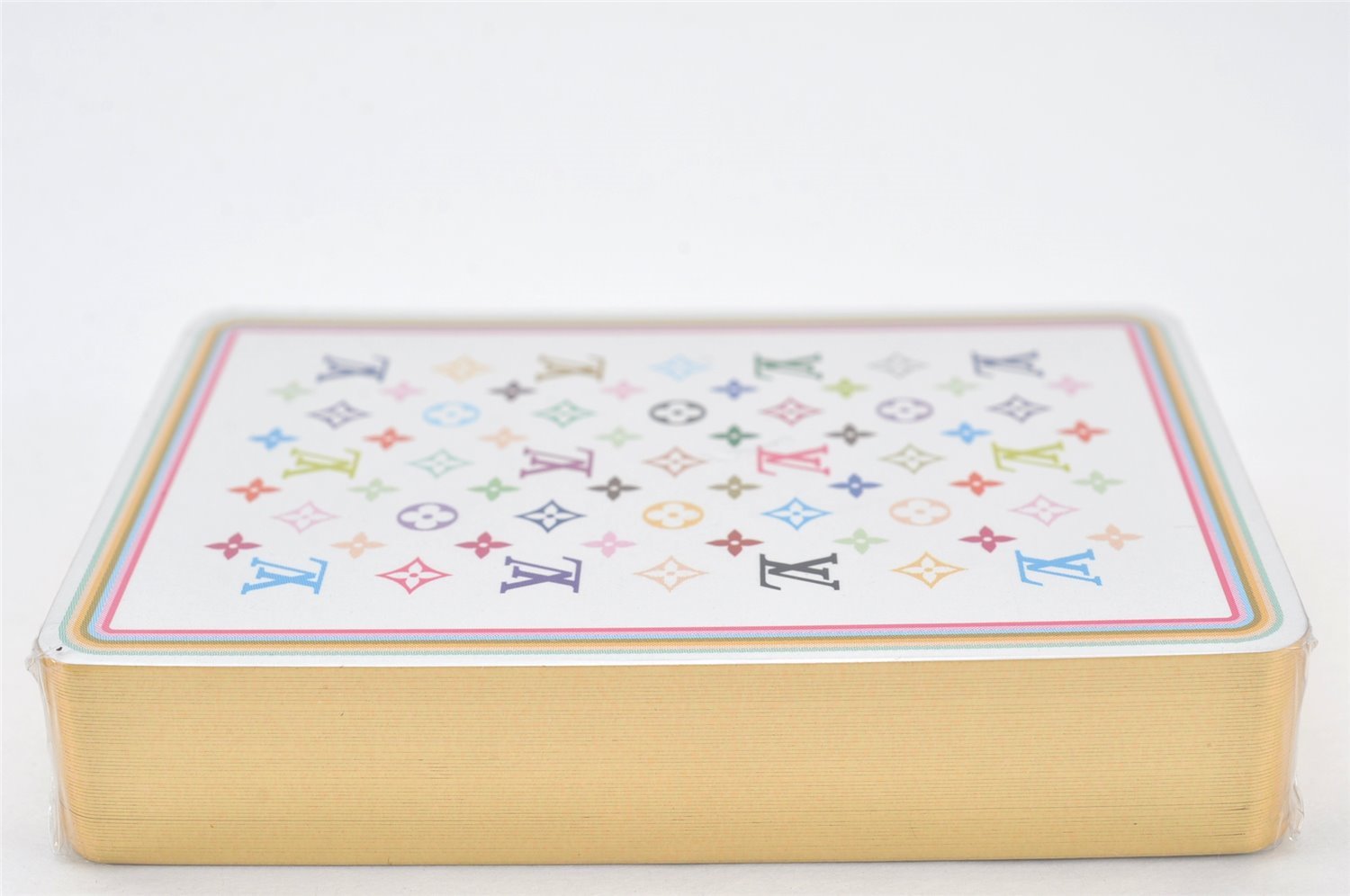 Auth Louis Vuitton Monogram Multicolor Takashi Murakami Playing Cards Box 6961K