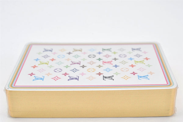 Auth Louis Vuitton Monogram Multicolor Takashi Murakami Playing Cards Box 6961K