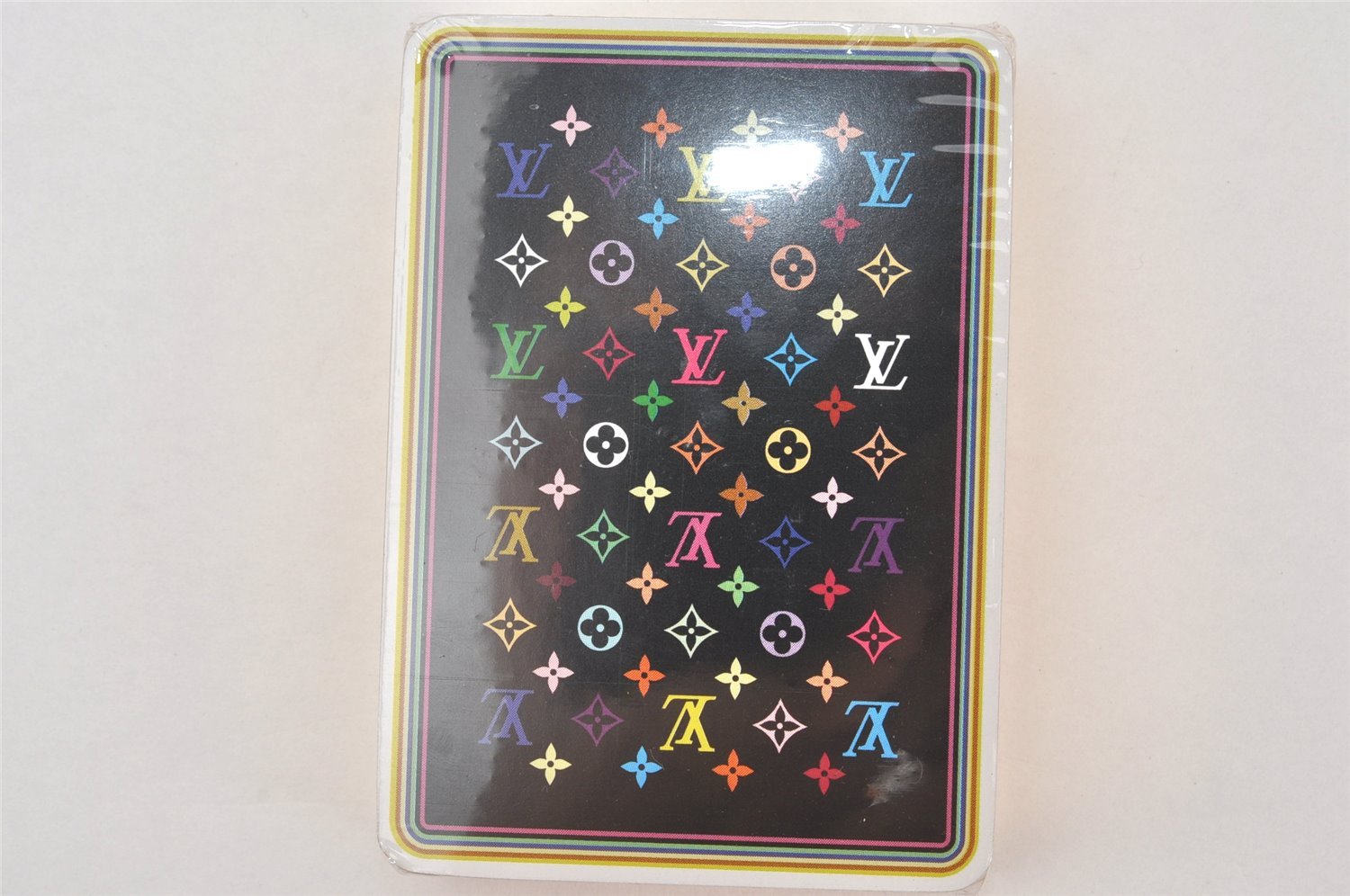 Auth Louis Vuitton Monogram Multicolor Takashi Murakami Playing Cards Box 6961K