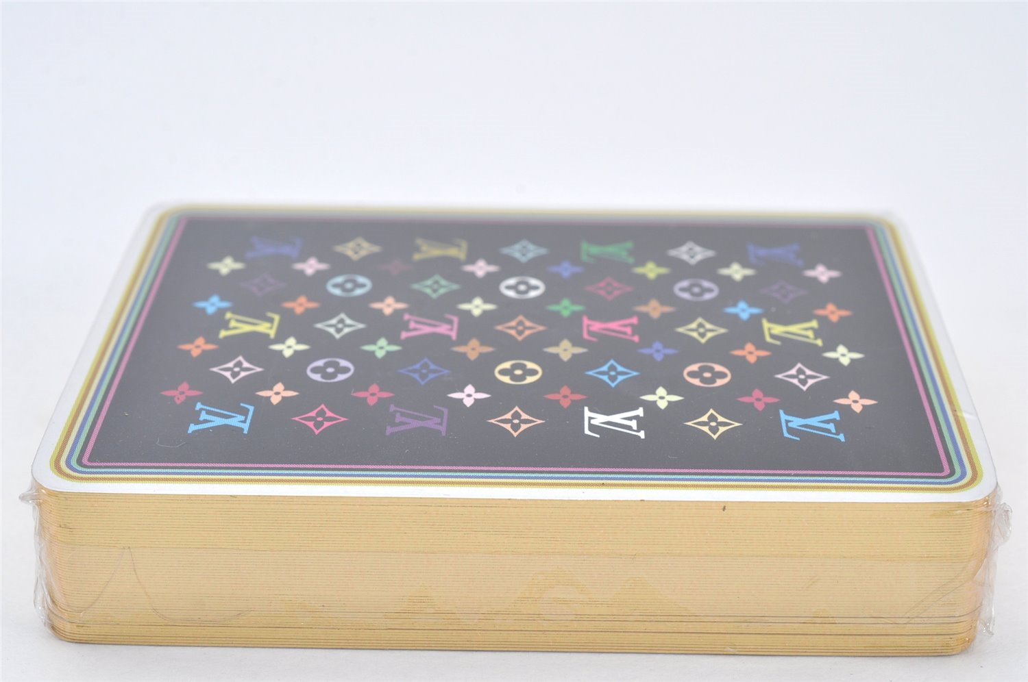 Auth Louis Vuitton Monogram Multicolor Takashi Murakami Playing Cards Box 6961K