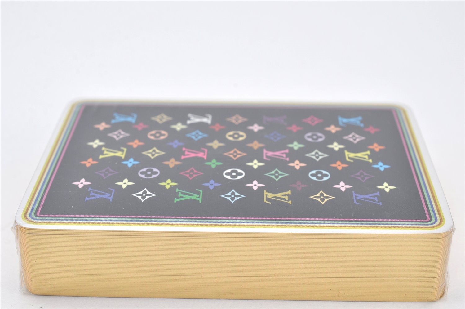 Auth Louis Vuitton Monogram Multicolor Takashi Murakami Playing Cards Box 6961K