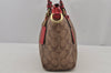 Authentic COACH Signature 2Way Shoulder Hand Bag Purse PVC Enamel Brown 6962J