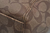 Authentic COACH Signature 2Way Shoulder Hand Bag Purse PVC Enamel Brown 6962J