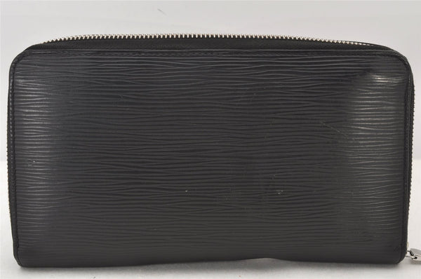 Authentic Louis Vuitton Epi Zippy Organizer NM Long Wallet Black M62643 LV 6962K