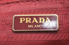 Authentic PRADA CANAPA Canvas Saffiano Leather Pouch Purse 1N0021 Pink 6964J