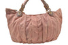 Authentic MIU MIU Vintage Leather 2Way Shoulder Hand Tote Bag Pink 6965I