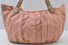 Authentic MIU MIU Vintage Leather 2Way Shoulder Hand Tote Bag Pink 6965I