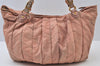 Authentic MIU MIU Vintage Leather 2Way Shoulder Hand Tote Bag Pink 6965I