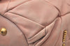 Authentic MIU MIU Vintage Leather 2Way Shoulder Hand Tote Bag Pink 6965I