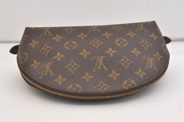Auth Louis Vuitton Monogram Trousse Demi Ronde 23 Cosmetic Pouch M47520 LV 6965J