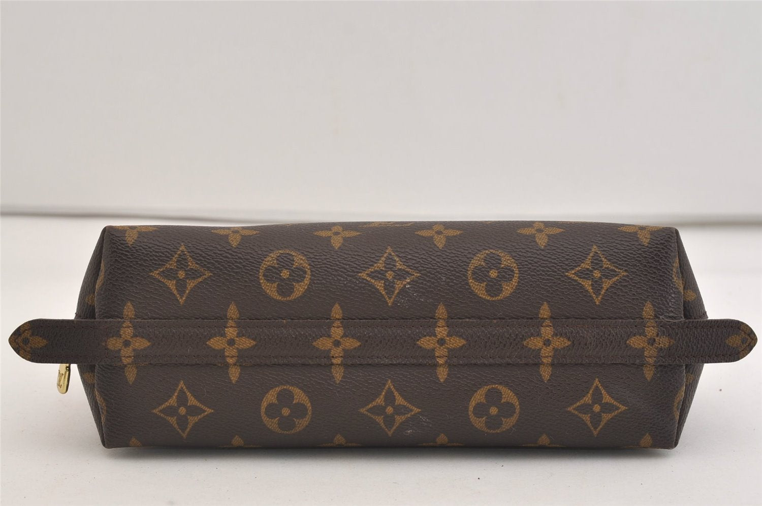 Auth Louis Vuitton Monogram Trousse Demi Ronde 23 Cosmetic Pouch M47520 LV 6965J