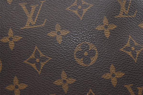Auth Louis Vuitton Monogram Trousse Demi Ronde 23 Cosmetic Pouch M47520 LV 6965J