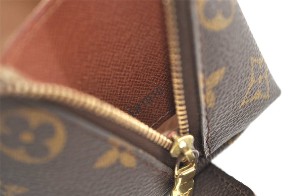 Auth Louis Vuitton Monogram Trousse Demi Ronde 23 Cosmetic Pouch M47520 LV 6965J