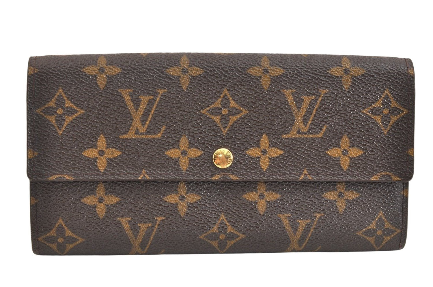 Authentic Louis Vuitton Monogram Portefeuille Sarah Purse Wallet M61734 LV 6965K