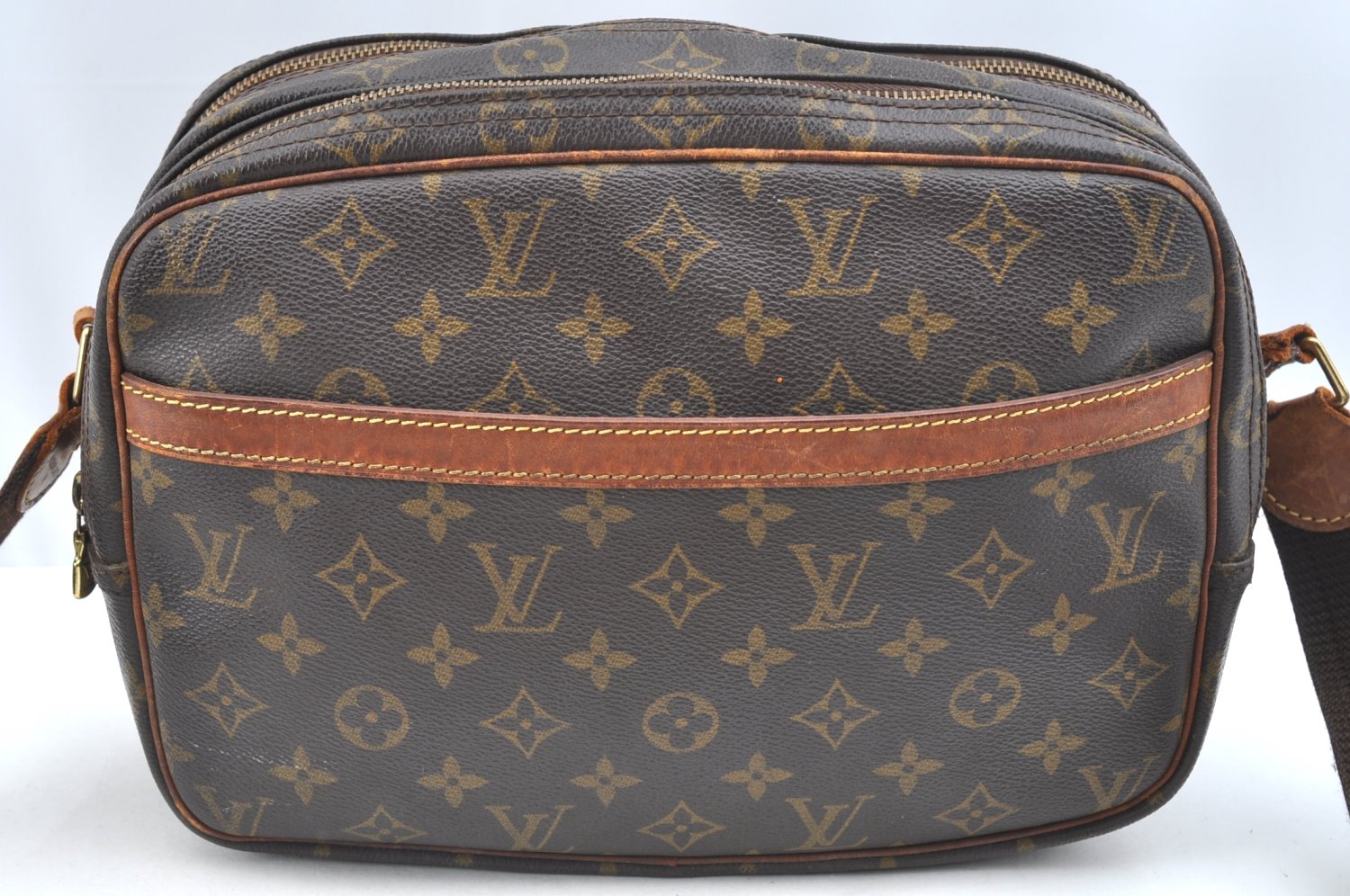 Authentic Louis Vuitton Monogram Reporter PM Shoulder Cross Bag M45254 LV 6966H