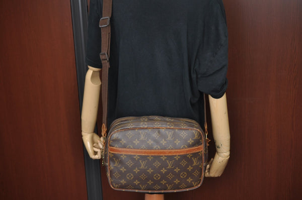Authentic Louis Vuitton Monogram Reporter PM Shoulder Cross Bag M45254 LV 6966H