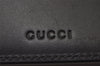 Authentic GUCCI Ghost LIFE IS GUCCI Clutch Bag Leather 445597 Black Box 6966I