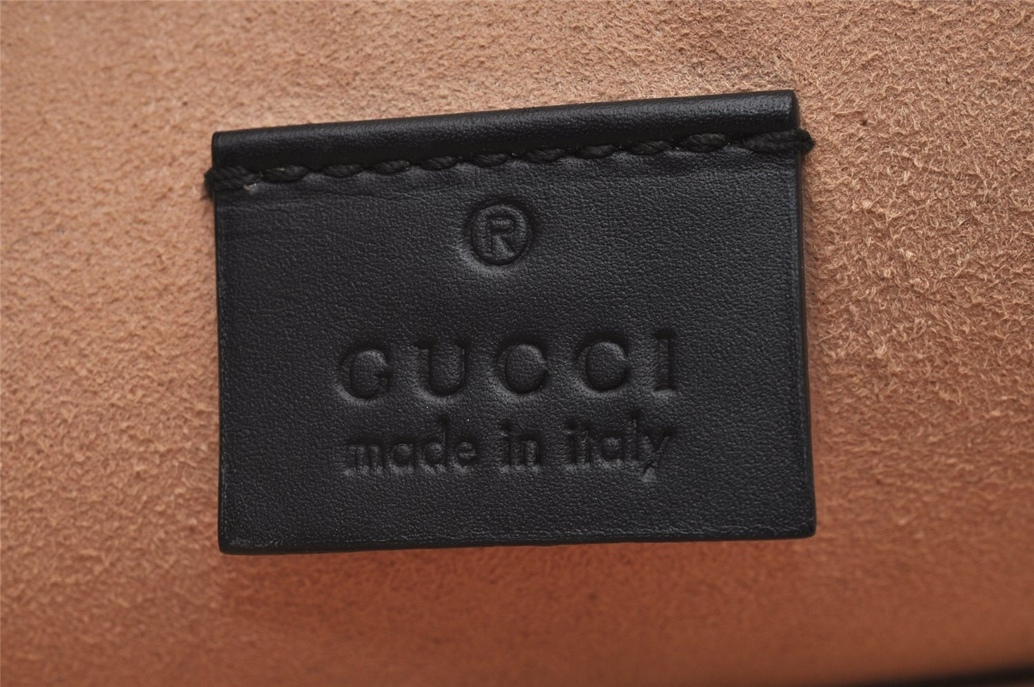 Authentic GUCCI Ghost LIFE IS GUCCI Clutch Bag Leather 445597 Black Box 6966I